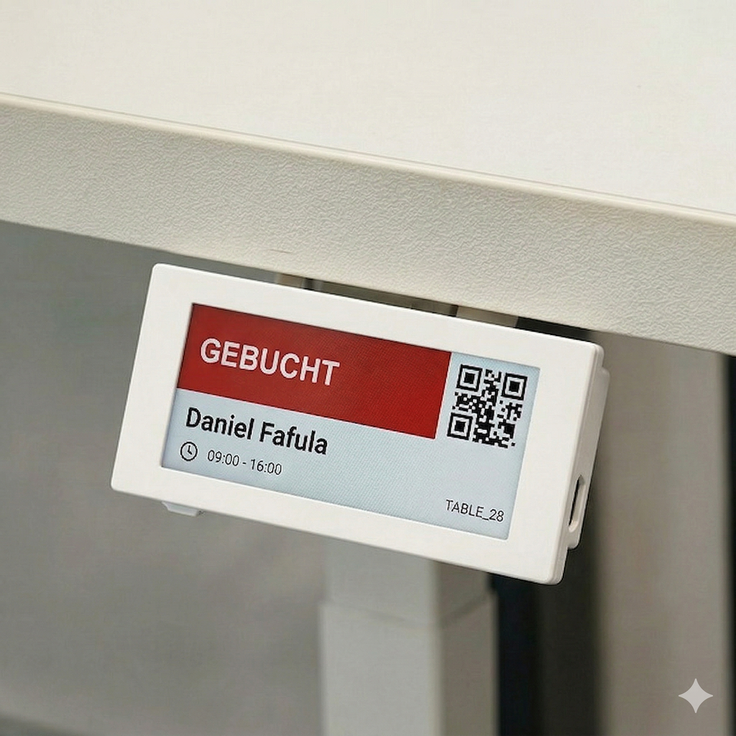2,9" ePaper desk booking display | white